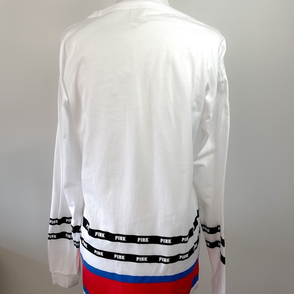 Victoria’s Secret PINK Campus Lace Up Long Sleeve Shirt Size XS - Picture 9 of 11